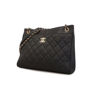 シャネル(CHANEL)の【4ib1565】シャネル ショルダーバッグ/マトラッセ/チェーンショルダー/キャビアスキン/ブラック/シャンパンゴールド金具 【中古】 レディース(ショルダーバッグ)