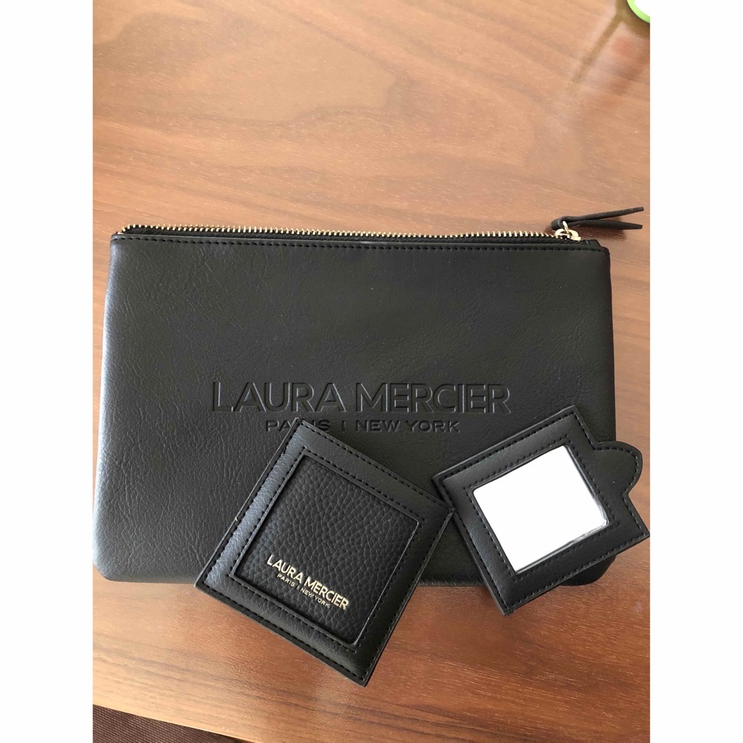 laura mercier(ローラメルシエ)のローラメルシエ　　ポーチ＆ミニミラーセット コスメ/美容のコスメ/美容 その他(その他)の商品写真