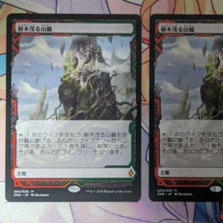 マジックザギャザリング(マジック：ザ・ギャザリング)のMTG　樹木茂る山嶺　ZNE　2枚(シングルカード)