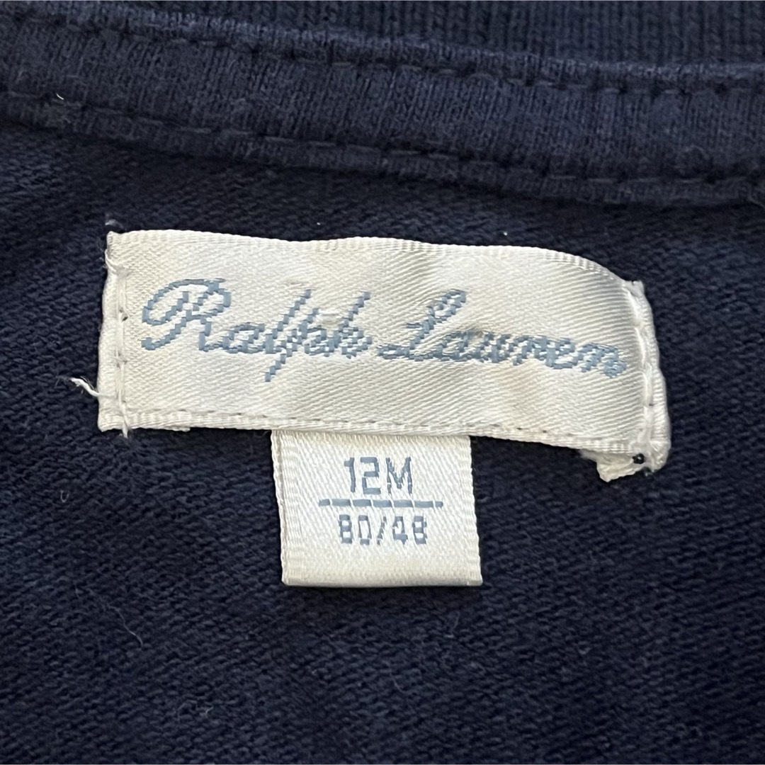 POLO RALPH LAUREN(ポロラルフローレン)のPOLO RALPH LAUREN コットン ポロ カバーオール　12M ８０ キッズ/ベビー/マタニティのベビー服(~85cm)(ロンパース)の商品写真