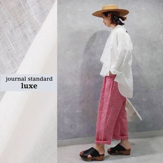 journal standard luxe 60リネン スタンドカラーシャツ