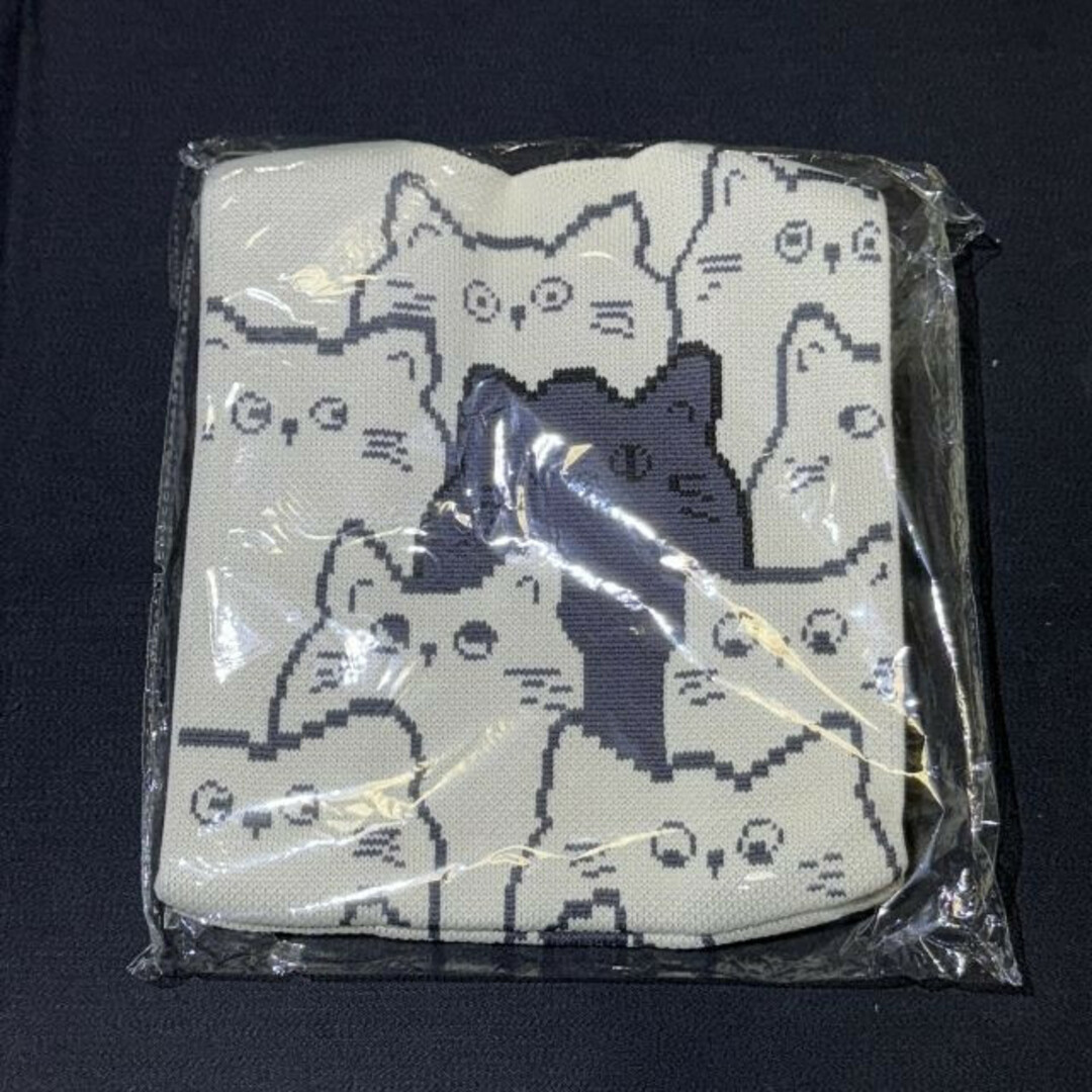 ミニトートバッグ ニット エコ 猫 サブ 小さめ 流行り 韓国 手編み ネコ レディースのバッグ(トートバッグ)の商品写真