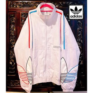 adidas - アディダス トリコカラー ウィンドブレーカー ナイロン ジャージ パーカー