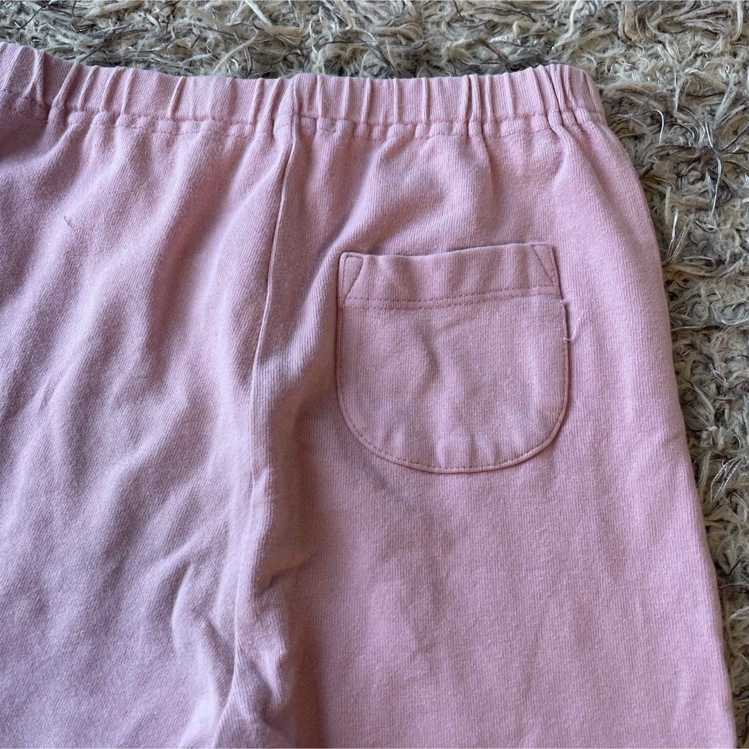 UNIQLO(ユニクロ)のユニクロ UNIQLO レギンスパンツ 裾フリル ズボン ピンク 女の子 100 キッズ/ベビー/マタニティのキッズ服女の子用(90cm~)(パンツ/スパッツ)の商品写真
