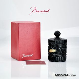 バカラ(Baccarat)のバカラ ルッセ Baccarat RUSSE ブラッククリスタル キャンディポット ボンボニエール 美品(容器)