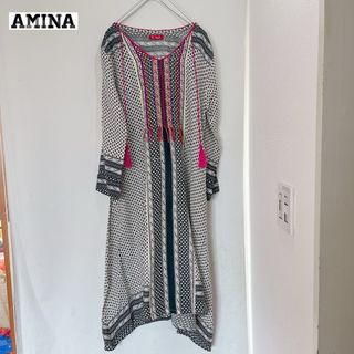 チャイハネ - 【美品♡】Amina  チャイハネ　ラーヴワンピース　フリンジ　ワンピース