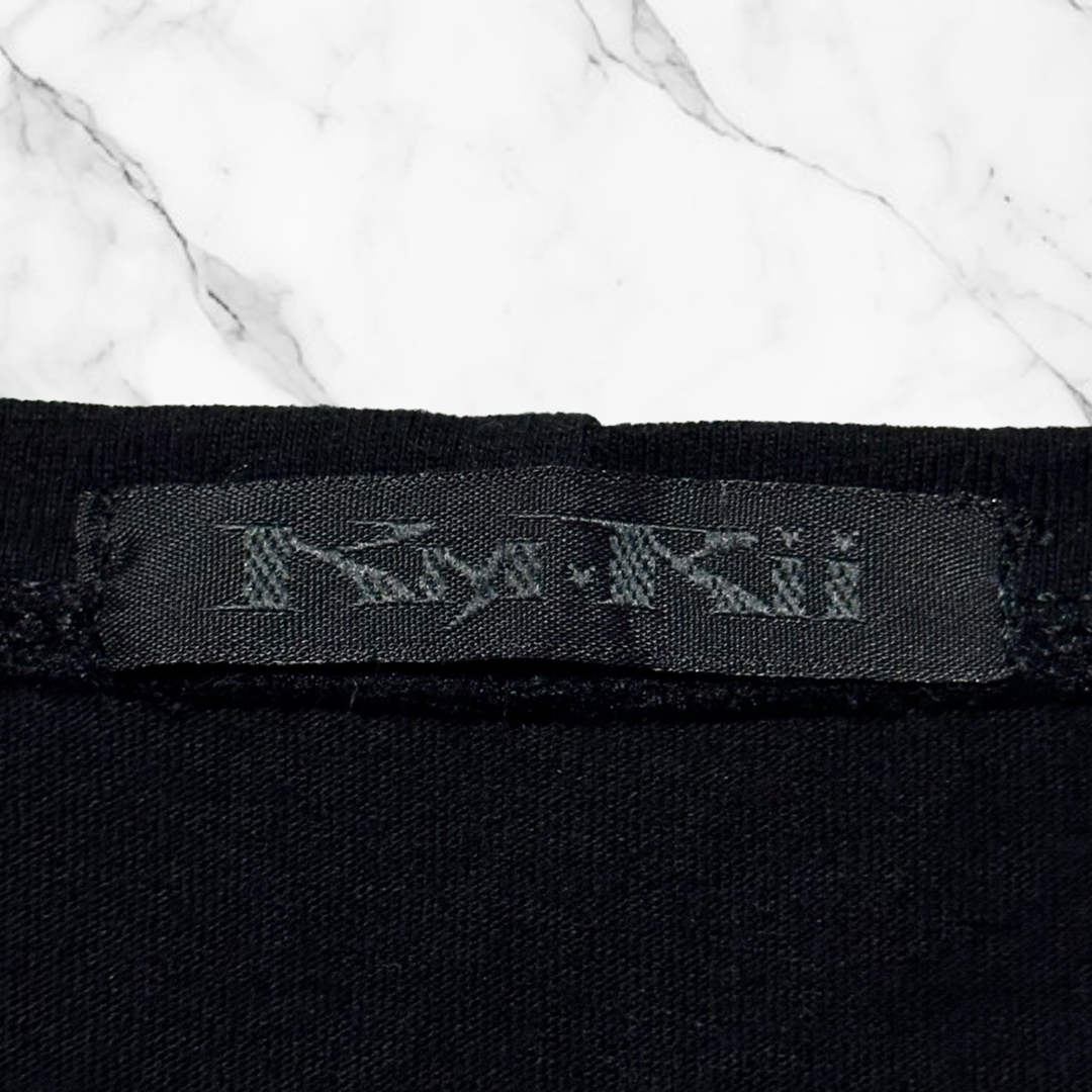 KMRII(ケムリ)のKMRii ケムリ ドット プリント ロング丈 Tシャツ カットソー ブラック レディースのトップス(カットソー(半袖/袖なし))の商品写真