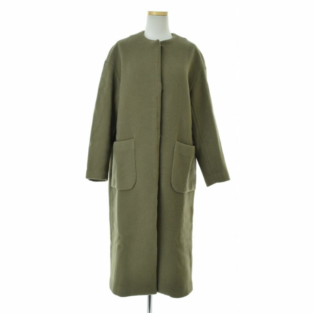 【CLANE】NO COLLAR MAXI COAT ウールコート レディースのジャケット/アウター(ロングコート)の商品写真