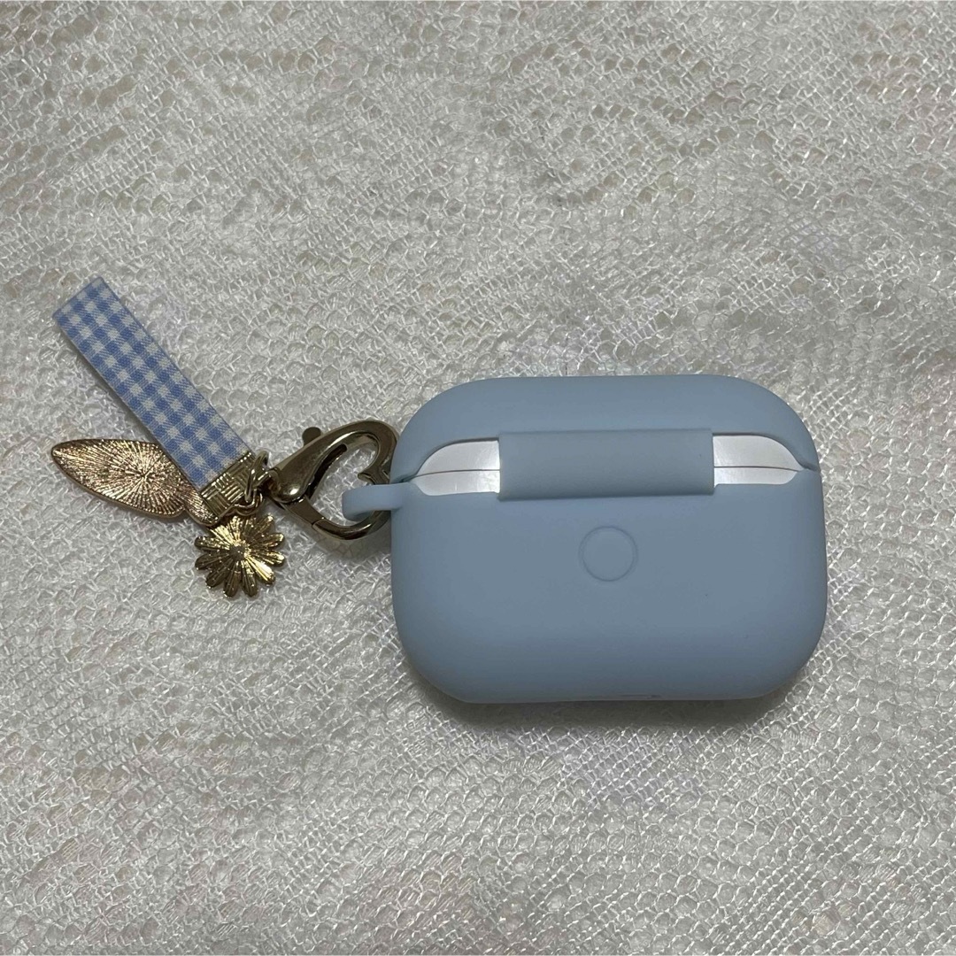 airpods  pro ケース　シリコン　水色　ブルー　うさぎ ハンドメイドのスマホケース/アクセサリー(その他)の商品写真