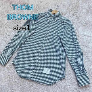 THOM BROWNE - トムブラウン　チェック　長袖シャツ　BD サイズ1