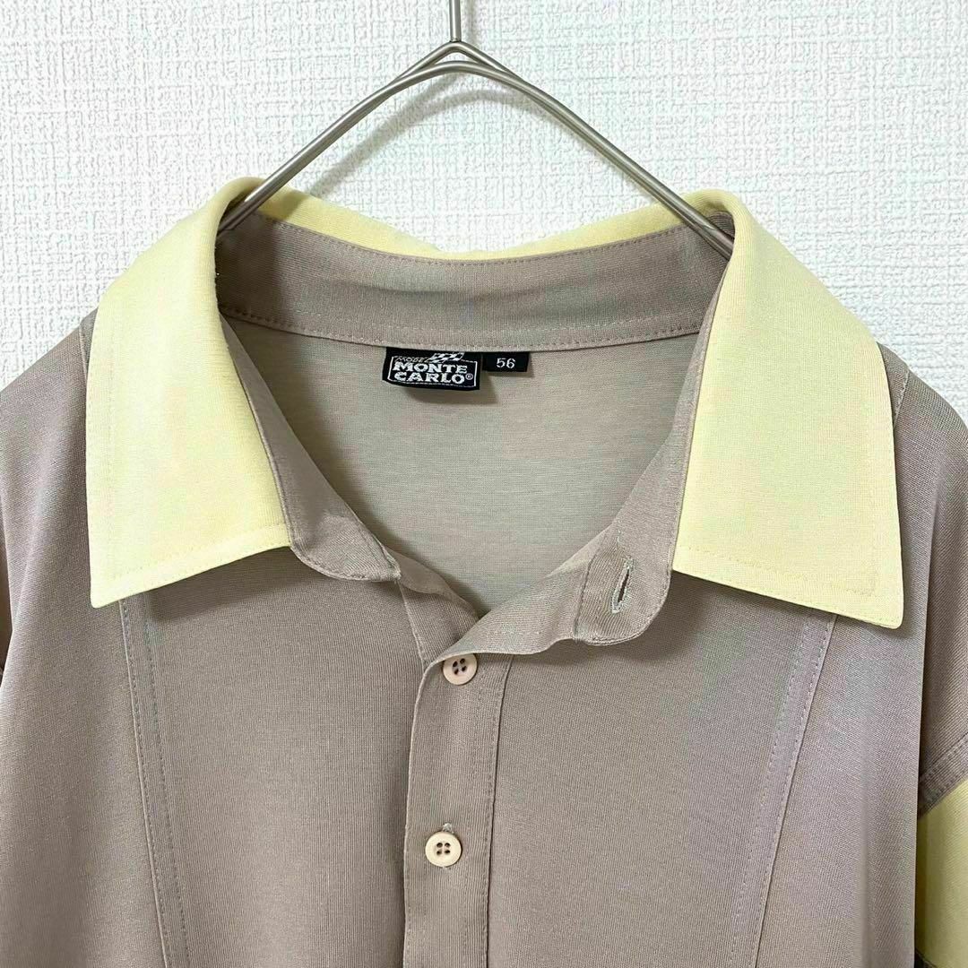 natuRAL vintage(ナチュラルヴィンテージ)のポロシャツ 半袖 ライン ヴィンテージ 56 XL相当 メンズのトップス(ポロシャツ)の商品写真