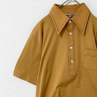 ナチュラルヴィンテージ(natuRAL vintage)のポロシャツ 半袖 アート ヴィンテージ L 古着(ポロシャツ)
