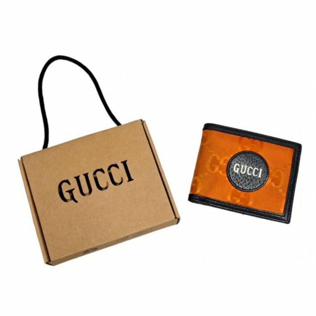 Gucci(グッチ)のグッチ 二つ折り財布 札入れ オフ ザ グリッド GG GG柄 財布 オレンジ メンズのファッション小物(長財布)の商品写真