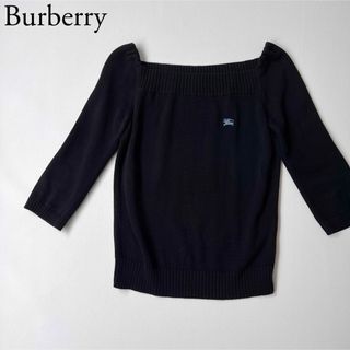 バーバリーブルーレーベル(BURBERRY BLUE LABEL)の良品　BURBERRY BLUE LABEL バーバリー　ニット　ロゴ刺繍(ニット/セーター)