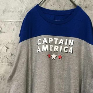 CAPTAIN AMERICA USA輸入 バイカラー オーバー Tシャツ(Tシャツ/カットソー(半袖/袖なし))