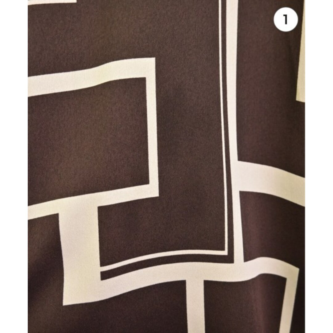 SNIDEL(スナイデル)のSNIDEL スナイデル ロング・マキシ丈スカート 0(S位) 茶x白(総柄) 【古着】【中古】 レディースのスカート(ロングスカート)の商品写真