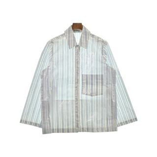 Acne Studios ブルゾン 46(M位) 白x水色x黒(ストライプ) 【古着】【中古】