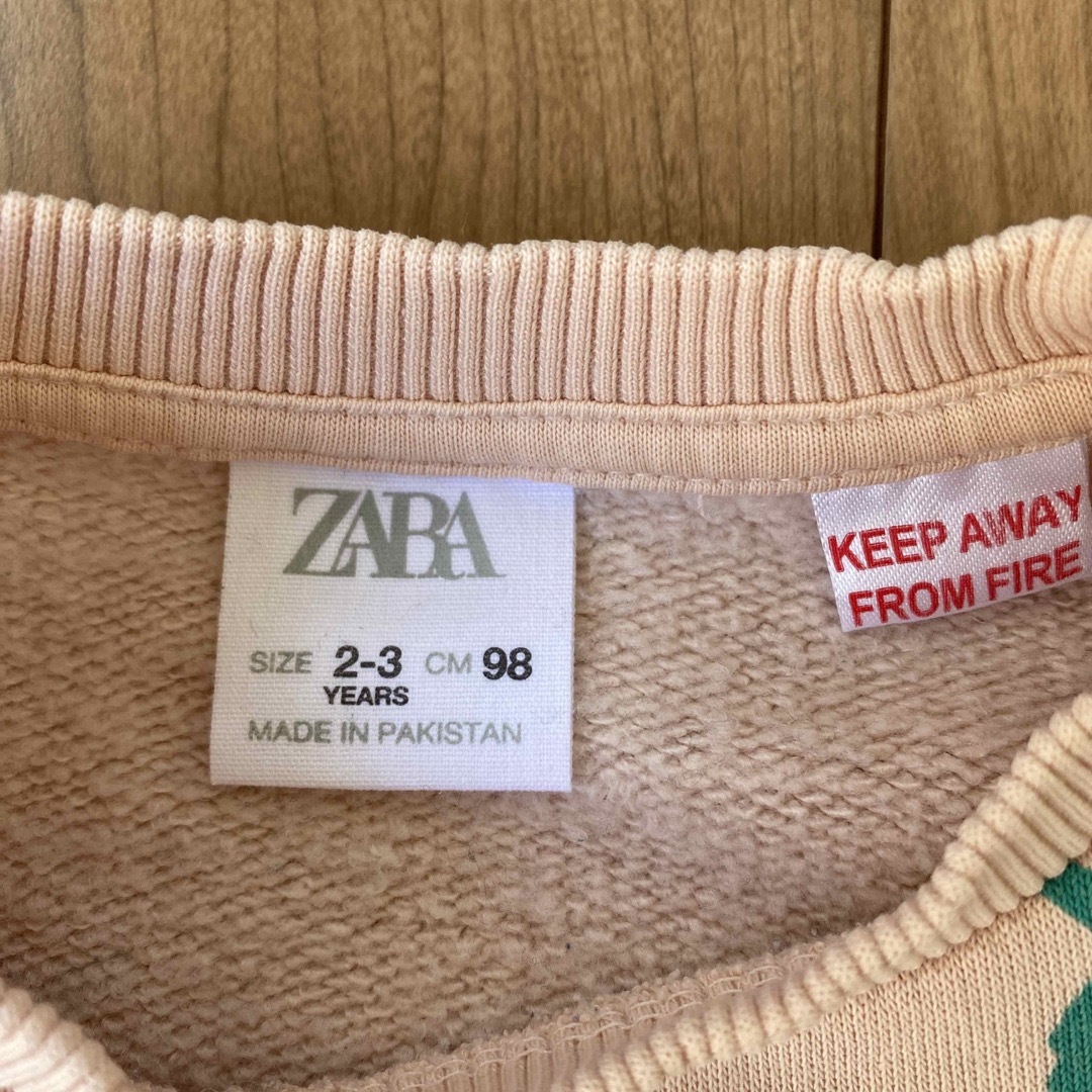 ZARA KIDS(ザラキッズ)のZARAkids フラワートレーナー　スウェット　2-3y 98cm キッズ/ベビー/マタニティのキッズ服女の子用(90cm~)(Tシャツ/カットソー)の商品写真