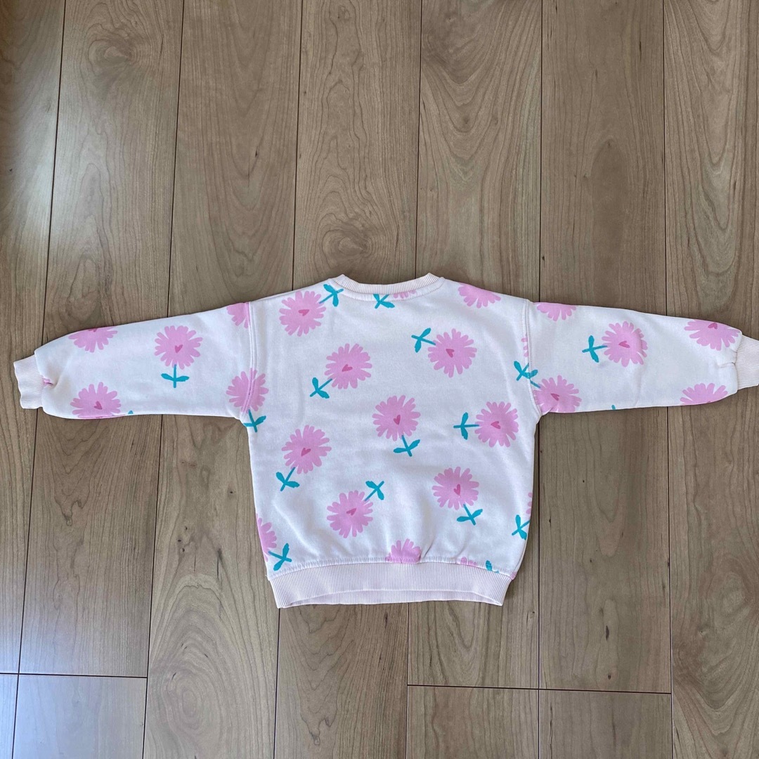 ZARA KIDS(ザラキッズ)のZARAkids フラワートレーナー　スウェット　2-3y 98cm キッズ/ベビー/マタニティのキッズ服女の子用(90cm~)(Tシャツ/カットソー)の商品写真