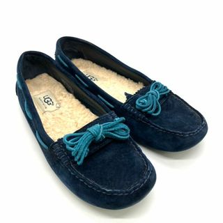 アグ(UGG)のアグ UGG ミーナ モカシン デッキシューズ スウェード 1003739 ネイビー ミッドナイト 23.5cm レディース【中古】(その他)