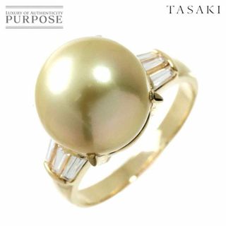 タサキ(TASAKI)のタサキ TASAKI 白蝶真珠 12.6mm ダイヤ 0.48ct リング 16号 K18 YG 指輪 田崎真珠【鑑別書付き】 VLP 90228189(リング(指輪))