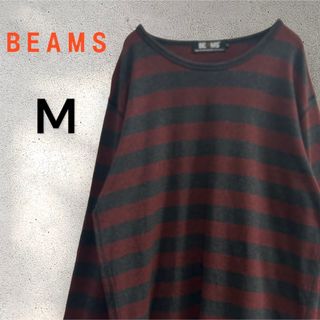 BEAMS - BEAMS/ビームス　ボーダーロンT M エンジ×グレー