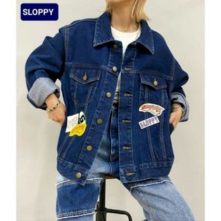 フーズフーギャラリー(WHO'S WHO gallery)の《 SLOPPY ・スロッピー 》ワッペン付き デニムGジャン・新品(Gジャン/デニムジャケット)