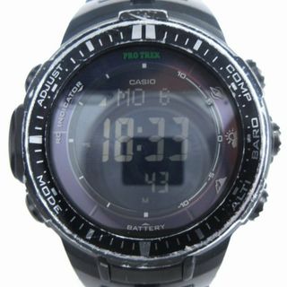 カシオ(CASIO)のカシオ プロトレック 腕時計 デジタル タフソーラー 黒 ウォッチ ■SM1(腕時計(デジタル))