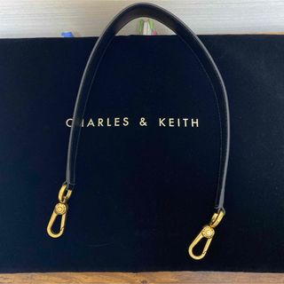 Charles and Keith - 【新品★ショルダーベルトのみ】CHARLES＆KEITH ブラックレザー調ベルト