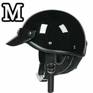 M　ポリスヘルメット　ブラック　キャップ型　半帽　　半ヘル(ヘルメット/シールド)