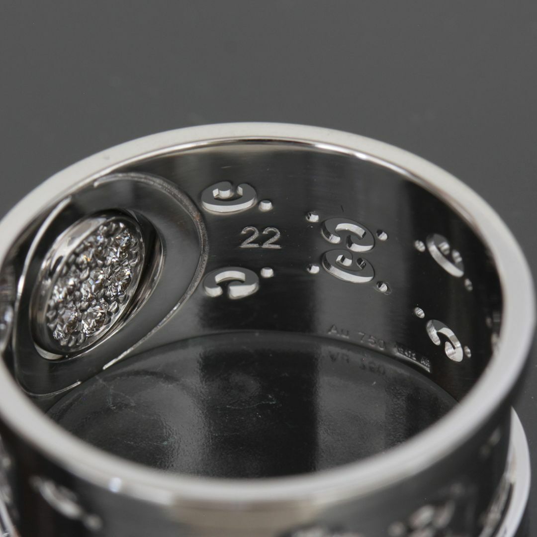 Gucci(グッチ)のグッチ アイコン トワール ダイヤ リング 20号 K18WG 7.6g メンズのアクセサリー(リング(指輪))の商品写真