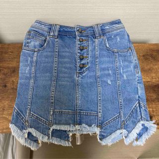 Ron Herman - AJE CRAWFORD DENIM MINI SKIRT BLUE SIZE8