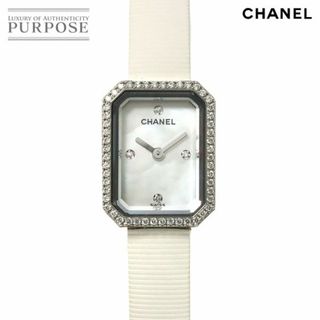 シャネル(CHANEL)のシャネル CHANEL プルミエール H2433 ダイヤベゼル レディース 腕時計 4P ダイヤ ホワイトシェル ラバー クォーツ Premiere VLP 90227440(腕時計)