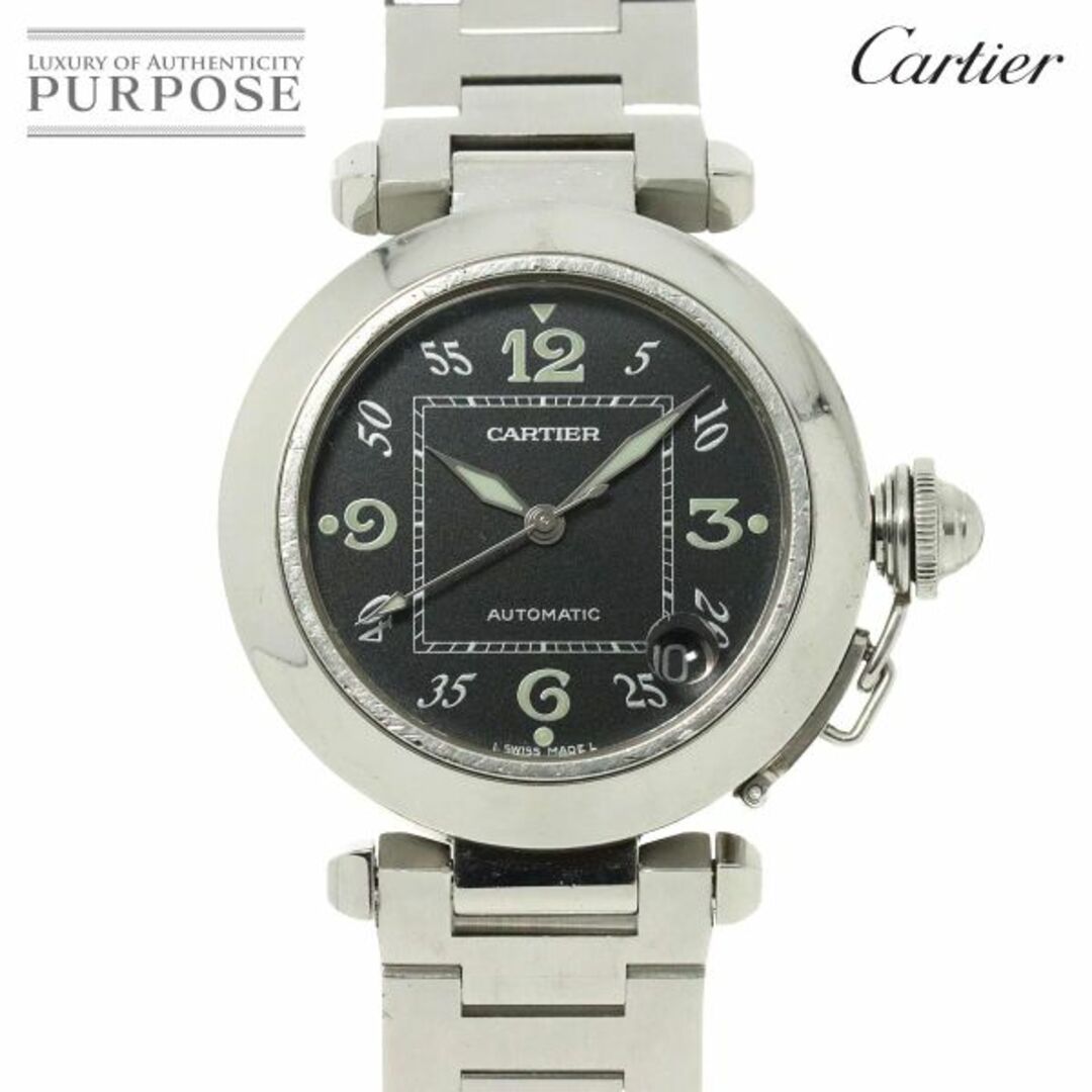 Cartier(カルティエ)のカルティエ Cartier パシャC W31043M7 ボーイズ 腕時計 デイト ブラック オートマ 自動巻き ウォッチ Pasha C VLP 90231461 レディースのファッション小物(腕時計)の商品写真