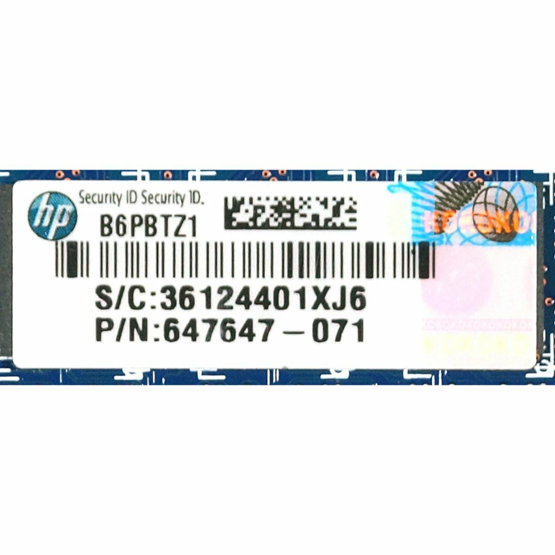 HP(ヒューレットパッカード)のHP純正メモリ PC3-10600R 4GBx4 計16GB ECC RegAZ スマホ/家電/カメラのPC/タブレット(PCパーツ)の商品写真