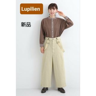 《Lupilien・ルピリアン》綿ポリ サルエルサロペット・アイボリー・新品(サロペット/オーバーオール)