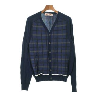 マルニ(Marni)のMARNI マルニ カーディガン 48(L位) 紺 【古着】【中古】(カーディガン)