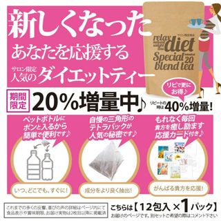 ダイエットティー 健康茶 ブレンドティー 痩身エステサロン限定品 リピート多数(ダイエット食品)