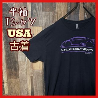 車 スポーツカー L プリント ブラック メンズ 古着 半袖 90s Tシャツ(Tシャツ/カットソー(半袖/袖なし))