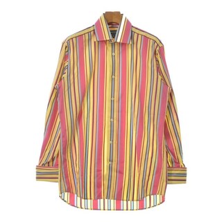 ドゥシャン(DUCHAMP)のDuchamp ドレスシャツ 16(XL位) ピンクx黄x水色(ストライプ) 【古着】【中古】(シャツ)