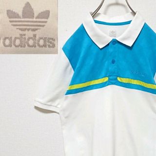 アディダス(adidas)のアディダス フロント トレフォイル 刺繍 ロゴ 半袖 ポロシャツ(ポロシャツ)