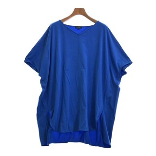 インディヴィ(INDIVI)のINDIVI インディヴィ Tシャツ・カットソー 12(XL位) 青 【古着】【中古】(カットソー(半袖/袖なし))