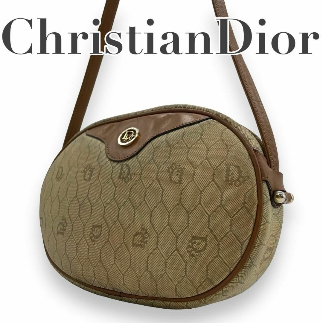 Christian Dior(クリスチャンディオール)のChristian Dior ディオール　s1 キャンバス　ショルダーバッグ　茶 レディースのバッグ(ショルダーバッグ)の商品写真