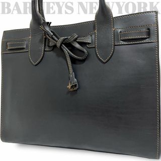 バーニーズニューヨーク(BARNEYS NEW YORK)の美品　バーニーズニューヨーク　トートバッグ　　ショルダーバッグ　黒　ロゴ金具(トートバッグ)