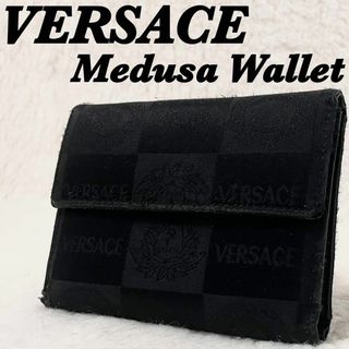 VERSACE ヴェルサーチ ウォレット メデューサ 財布 三つ折り ブラック