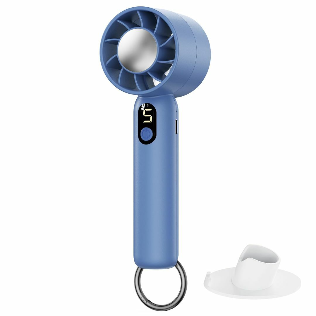 【色: Blue】携帯扇風機 ハンディファン 手持ち式扇風機 卓上扇風機 静音  スマホ/家電/カメラの冷暖房/空調(その他)の商品写真