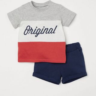 エイチアンドエム(H&M)のH&M子供服セットアップ　コットン素材(パンツ/スパッツ)