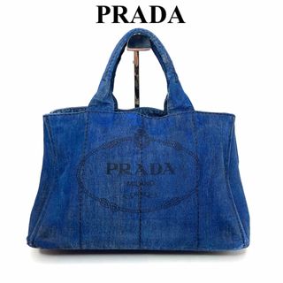 PRADA - プラダ　PRADA  カナパ　M  デニム　ダメージ　レディース　ハンドバッグ