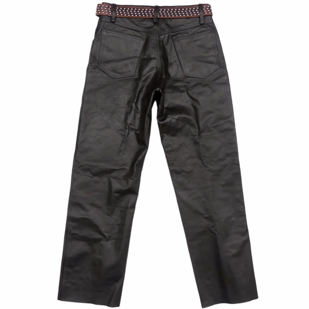 レザーパンツ 本革 ホーンワークス メンズ W33 黒 革パンツ TN1742 メンズのパンツ(その他)の商品写真