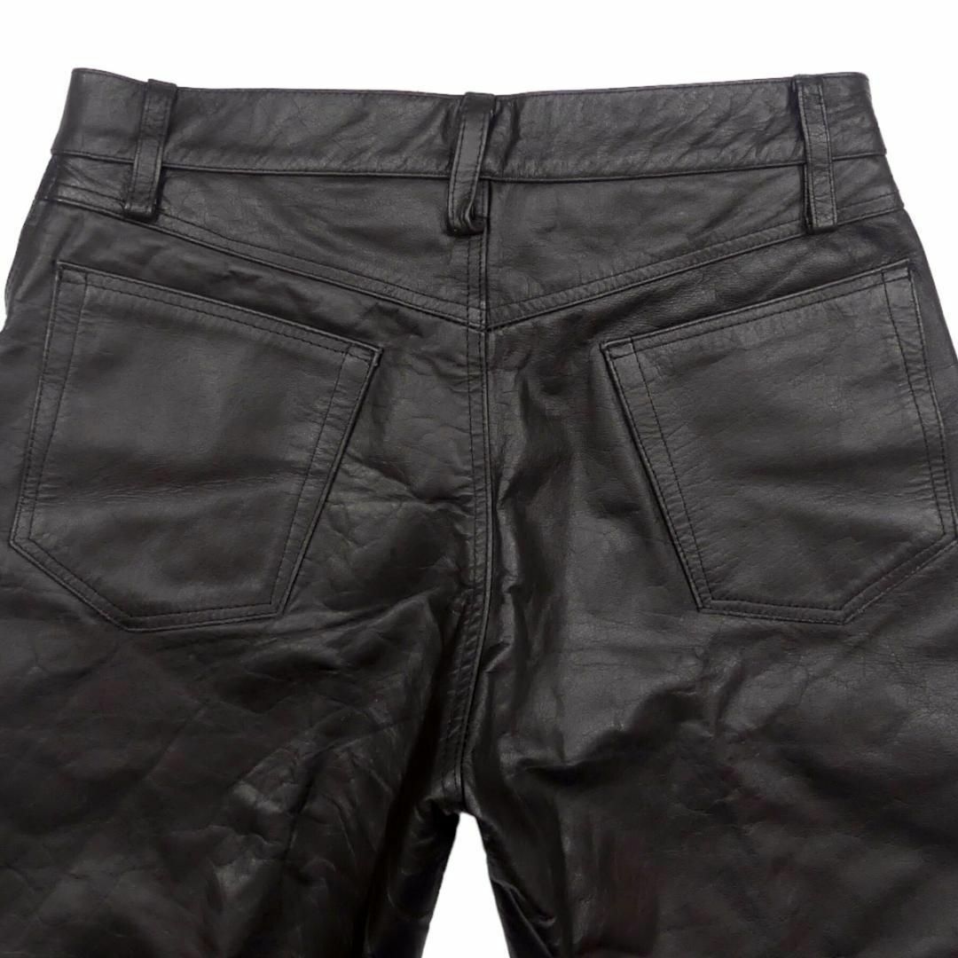 レザーパンツ 本革 ホーンワークス メンズ W33 黒 革パンツ TN1742 メンズのパンツ(その他)の商品写真